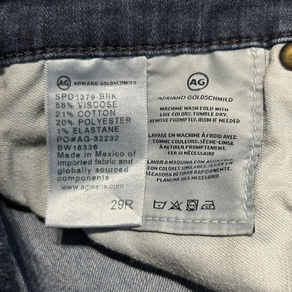 AG Farrah Skinny Jeans Size 29 High Rise Brooks Dark Wash Stretch Denim - Picture 6 of 11